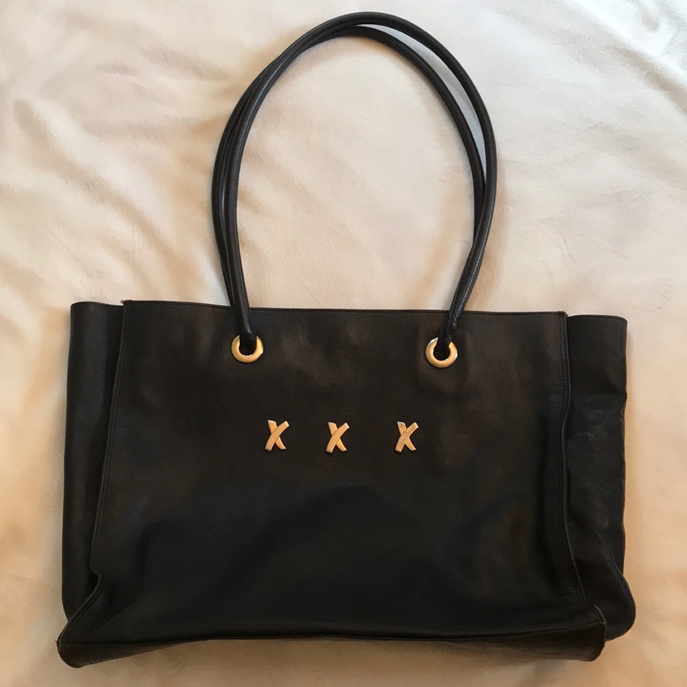 Vintage Black Leather Paloma Picasso Handbag